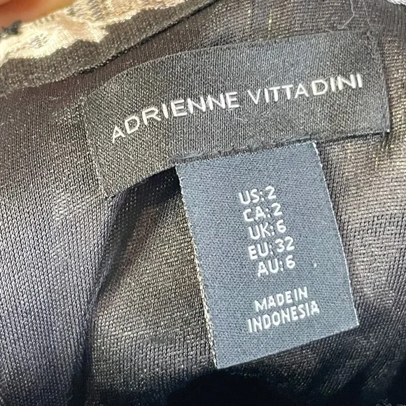 Adrienne Vittadini Floral Straight & Pencil A-line Skirt Womens Size 2 Black - Picture 4 of 9